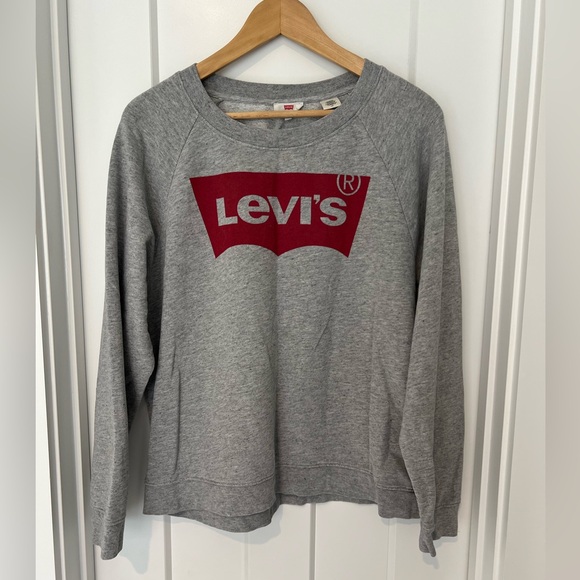Levi's Sweaters - Levi's: Gray Classic Logo Sweater: Size Large